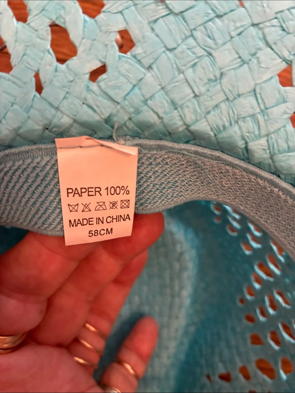 Turquoise Straw Beaded Band Women's Sun Hat
